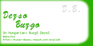 dezso buzgo business card